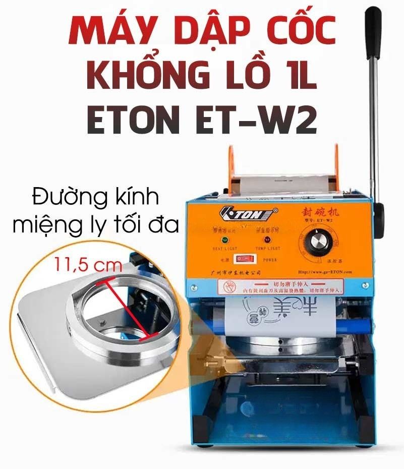 Mâm nhiệt gia nhiệt nhanh của máy ép miệng cốc Eton ET-W2